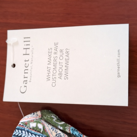 Garnet Hill Ruched-Front One-Piece Swimsuit Size 8 - Picture 6 of 10